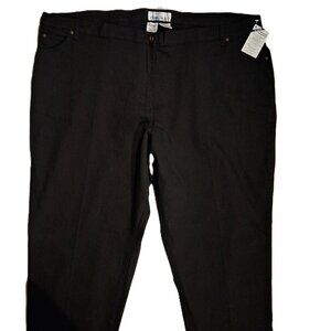 Women's Plus size Black pants  34W   denim 24/7  Stretch  Tapered  Ankle  NEW